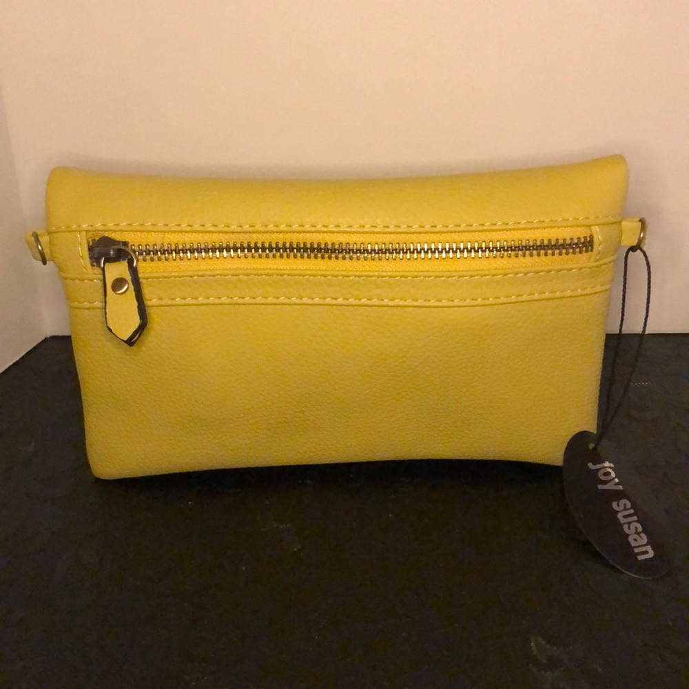 Yellow cross body clutch by Joy Susan